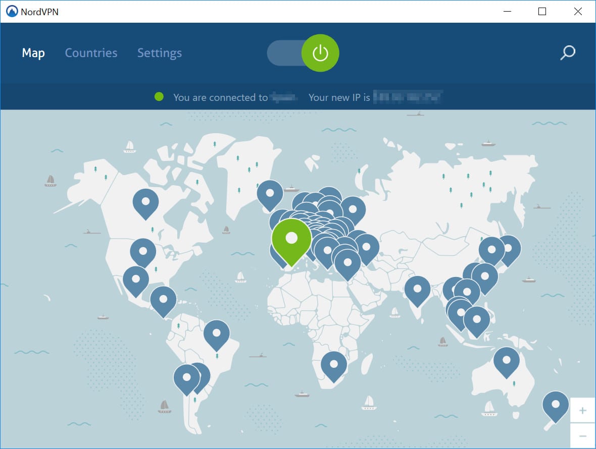 Serwery NordVPN na świecie